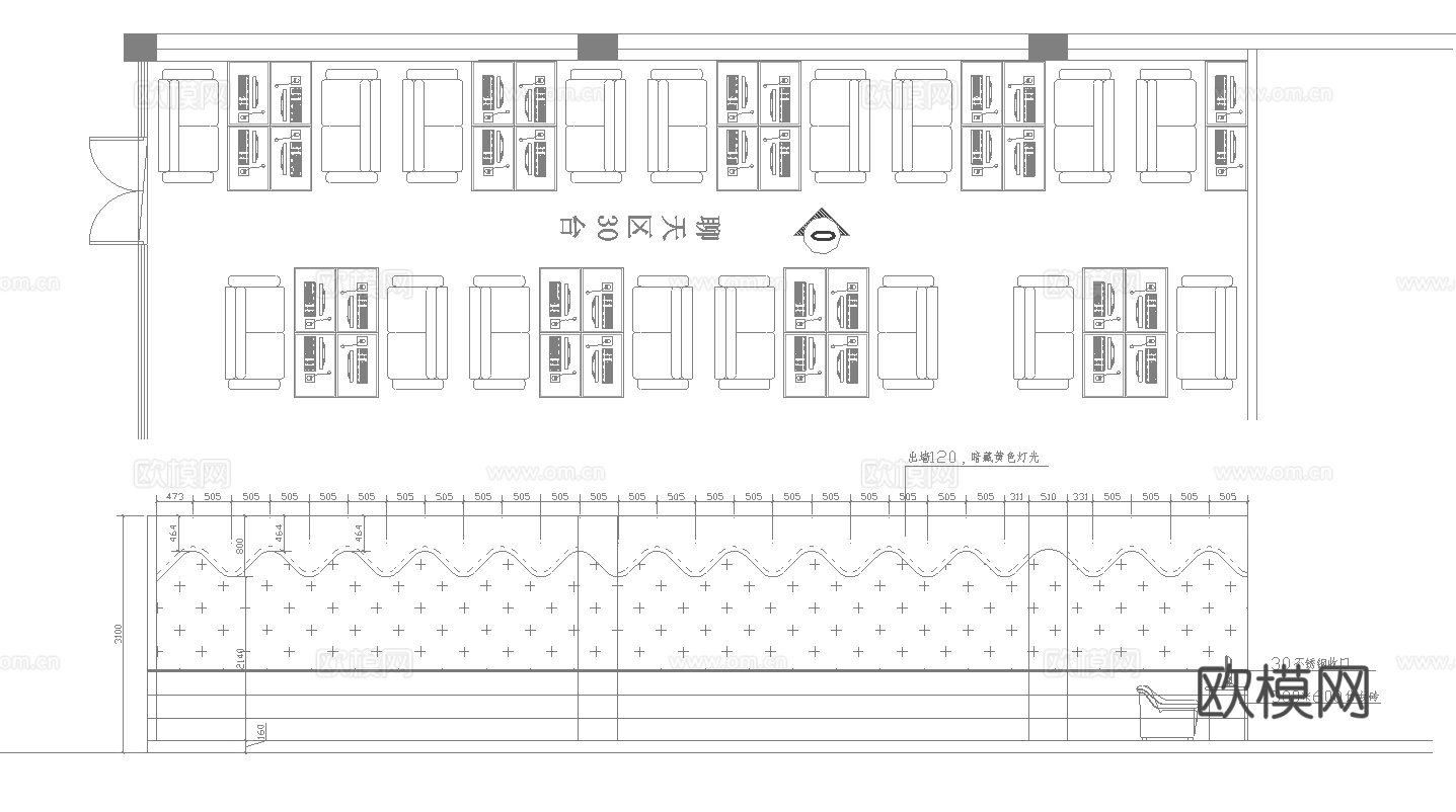 900平电竞网咖 最新全套施工图cad施工图