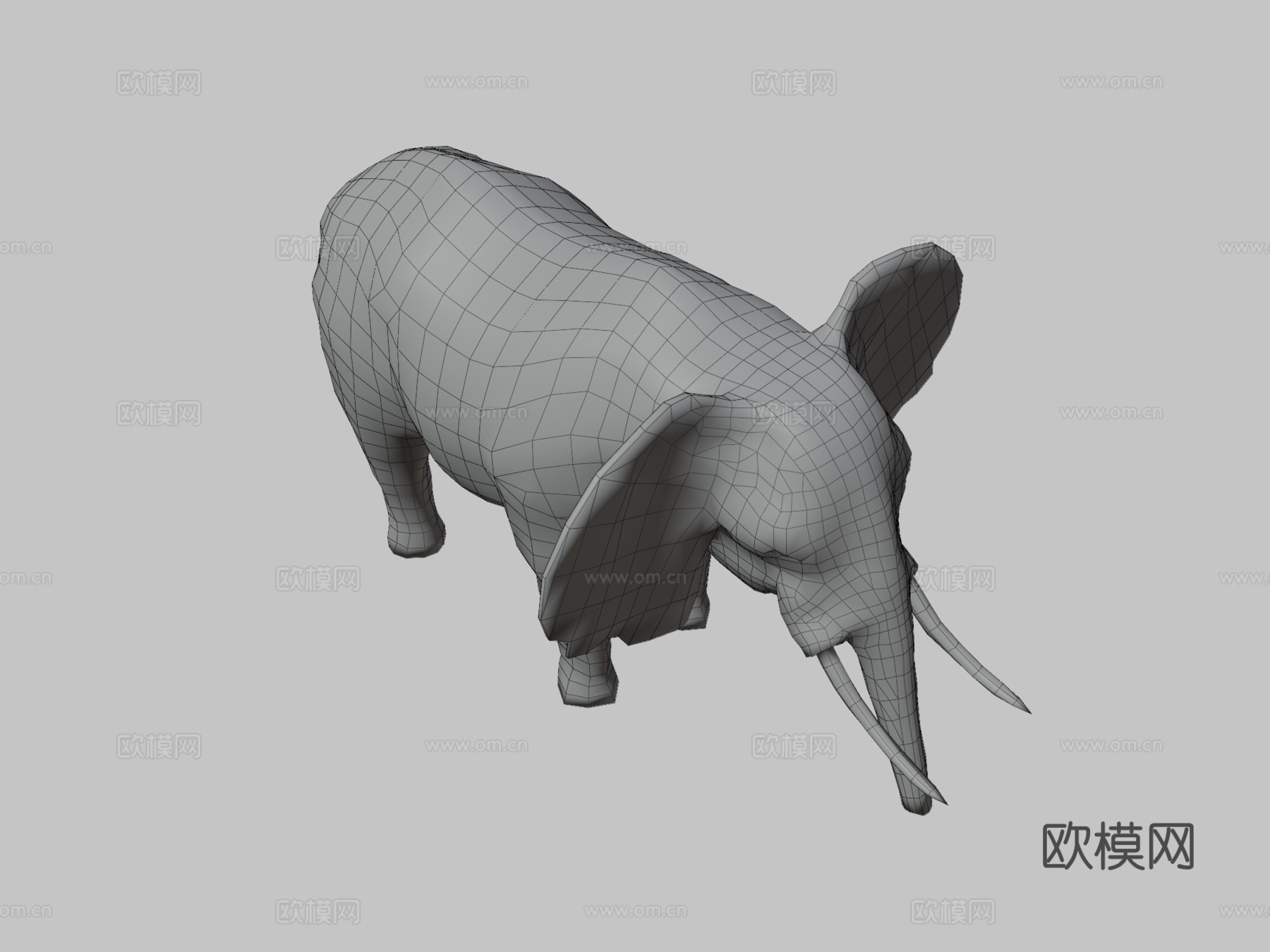 大象3d模型下载（渲染图3）