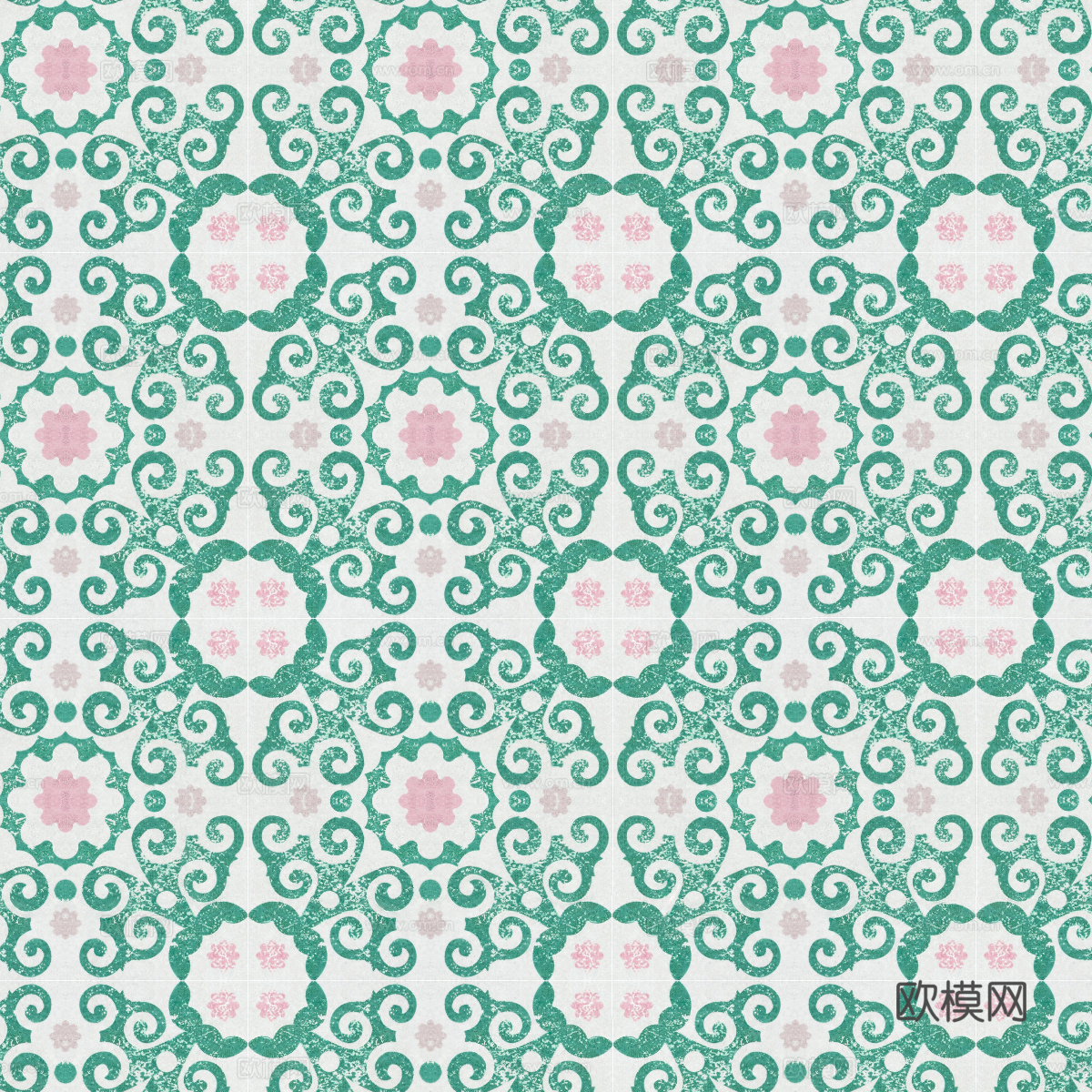 复古经典，民族风几何植物花纹图案花砖瓷砖162