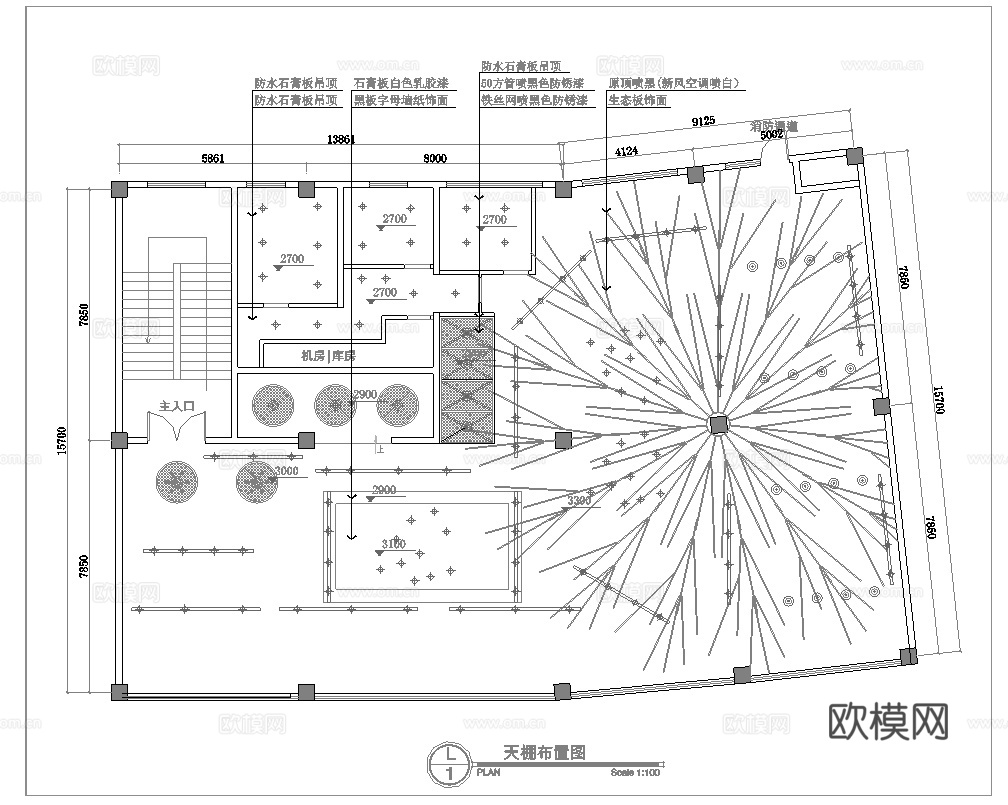 电竞网咖 最新全套施工图cad施工图