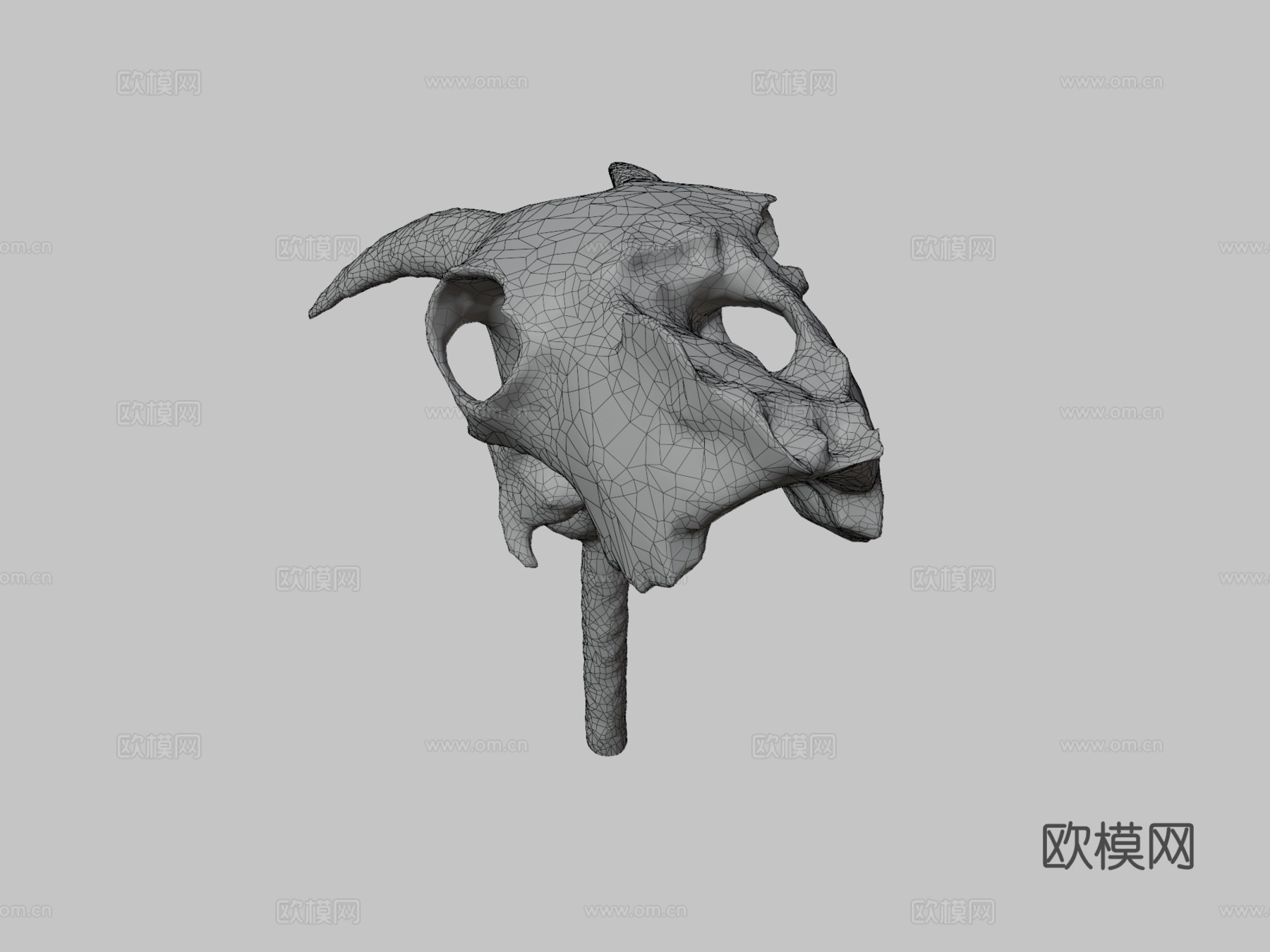 山羊头骨3d模型下载（渲染图3）