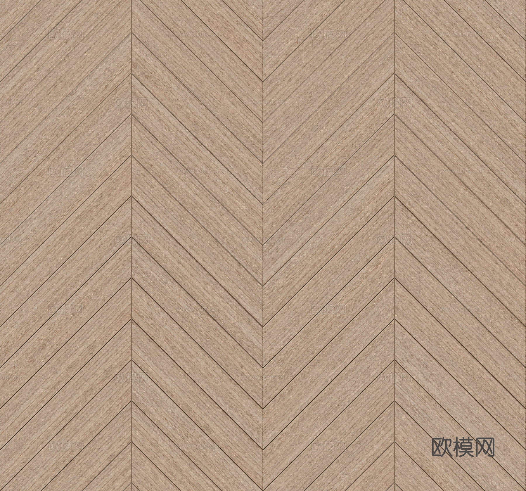 鱼骨纹齐缝原木色实木地板14