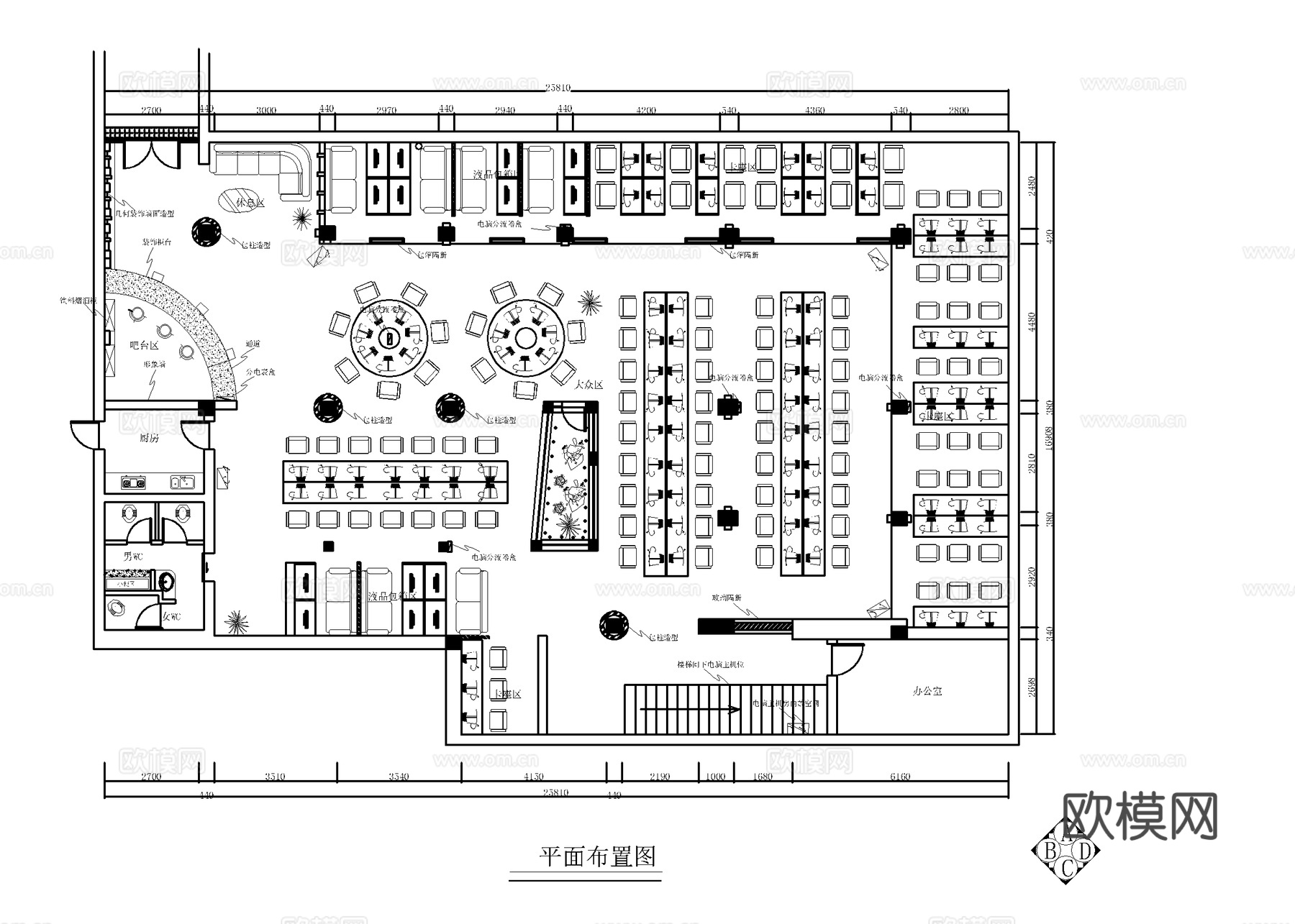 500电竞网咖 最新全套施工图cad施工图