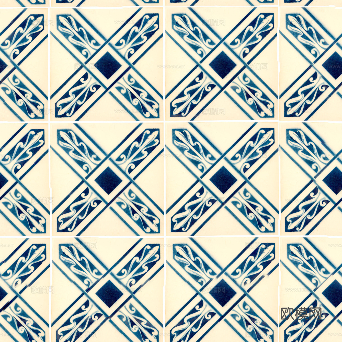 复古经典，民族风几何植物花纹图案花砖瓷砖70
