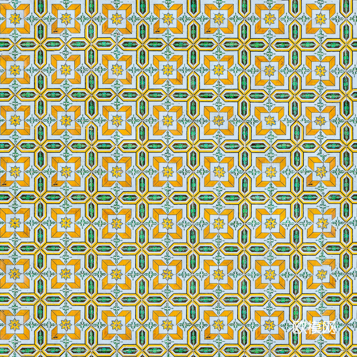 复古经典，民族风几何植物花纹图案花砖瓷砖137