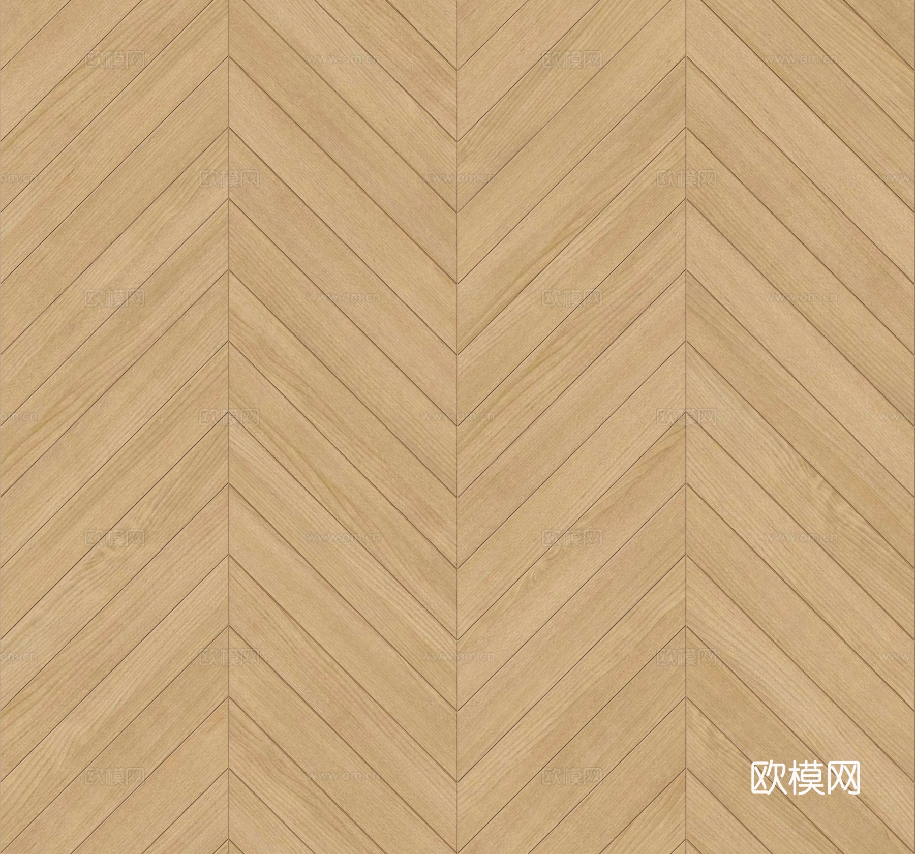 鱼骨纹齐缝原木色实木地板104