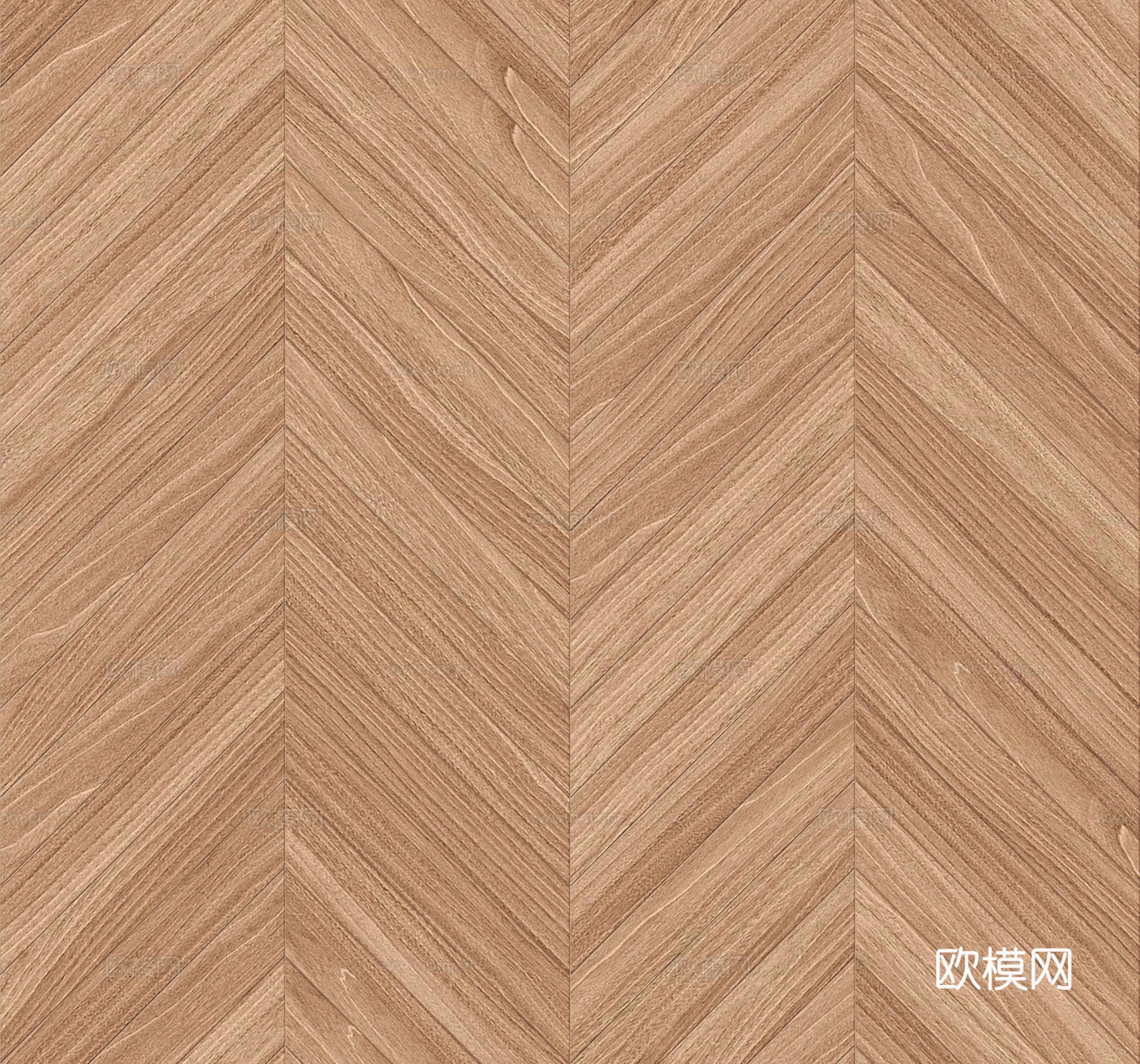 鱼骨纹齐缝原木色实木地板129