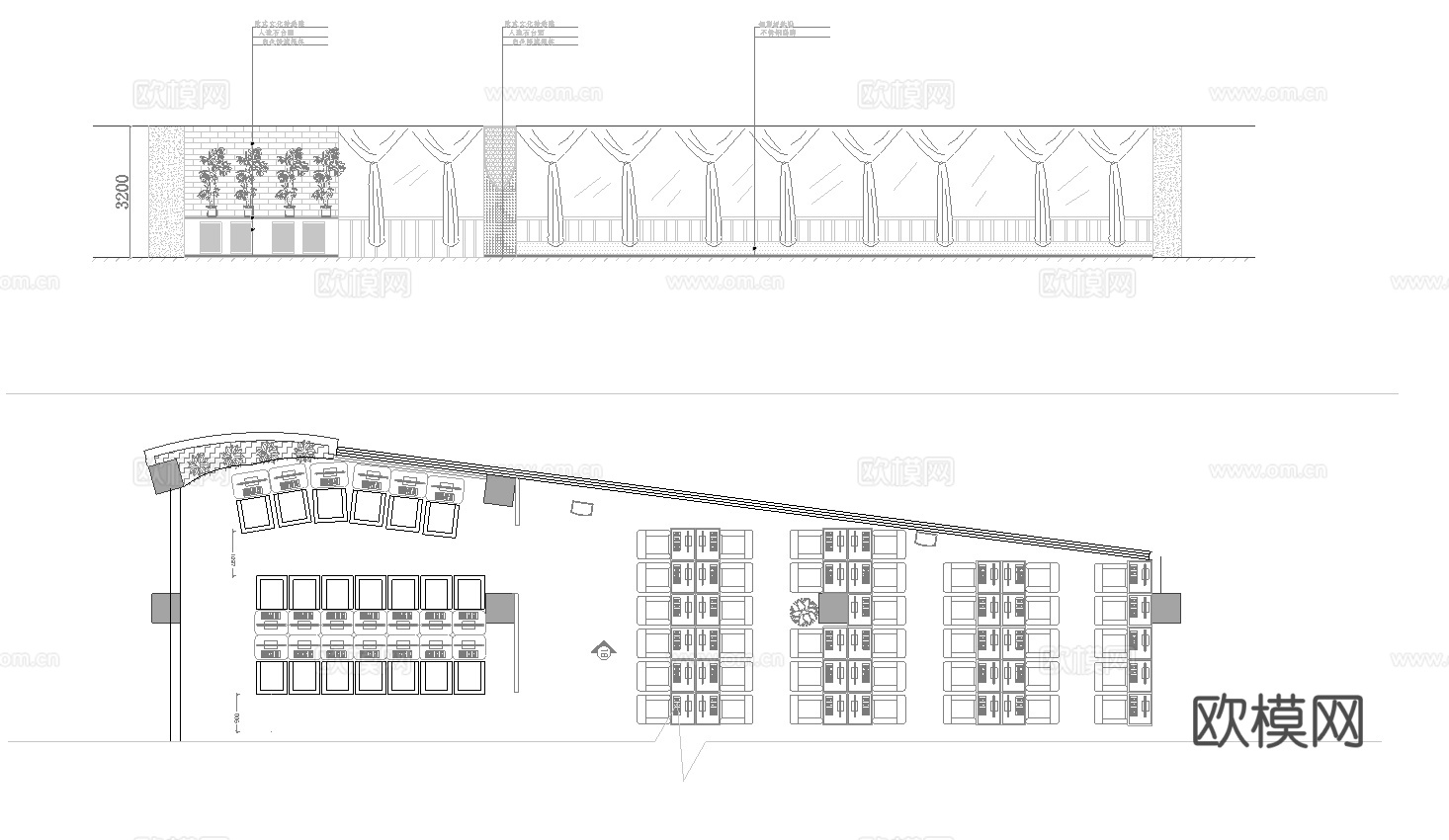 800平电竞网咖 最新全套施工图cad施工图