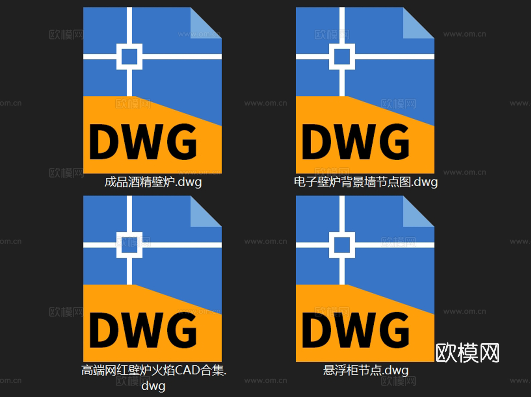 室内壁炉悬浮柜火焰节点大样详图CAD施工图集cad施工图