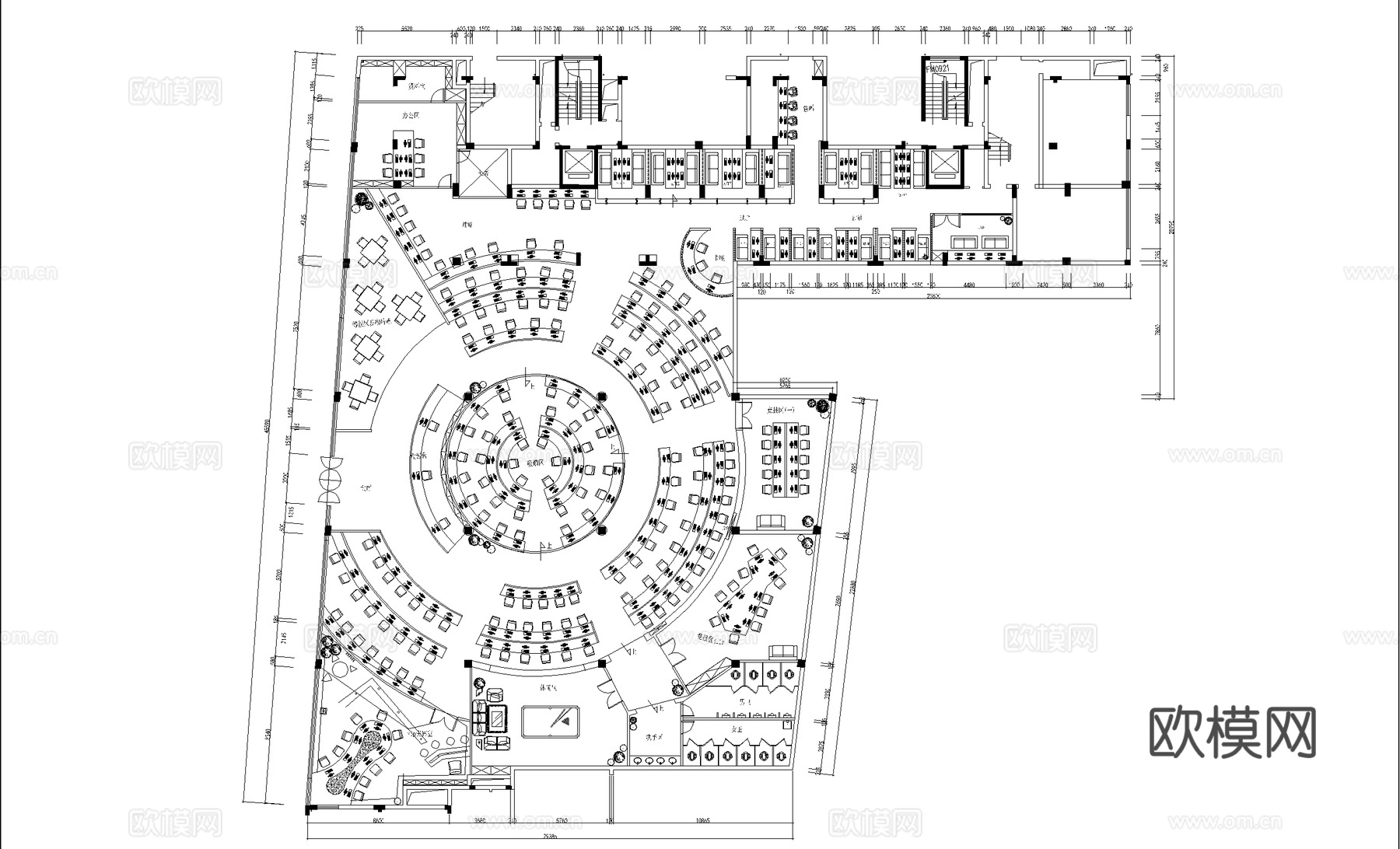 1100电竞网咖 最新平面施工图cad施工图