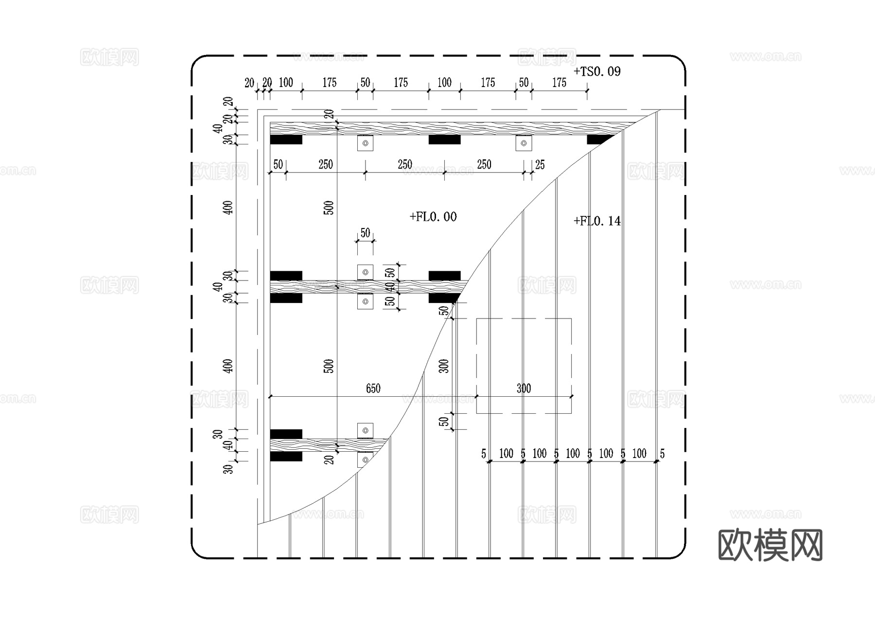 木平台 排水沟节点 CAD施工图cad施工图