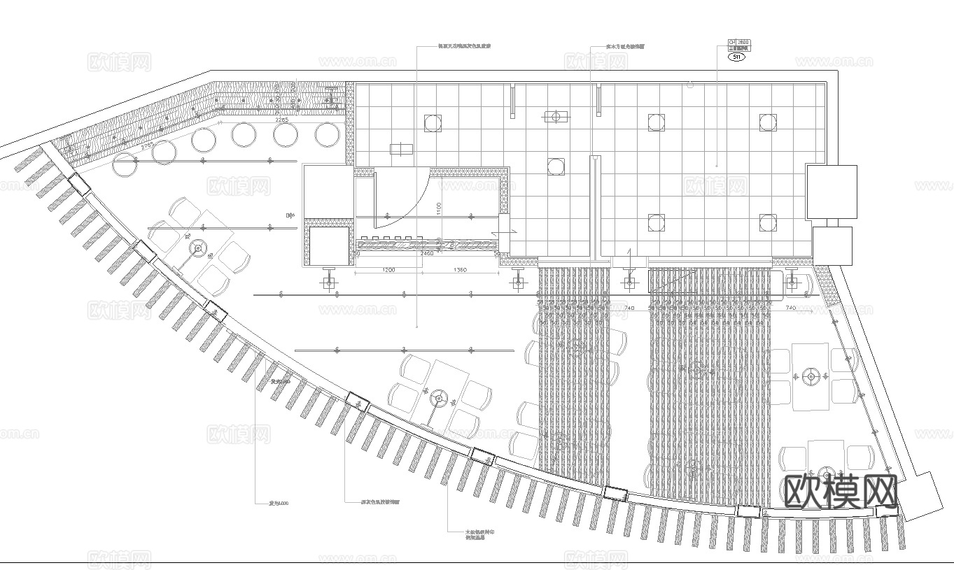 面馆 最新全套施工图cad施工图