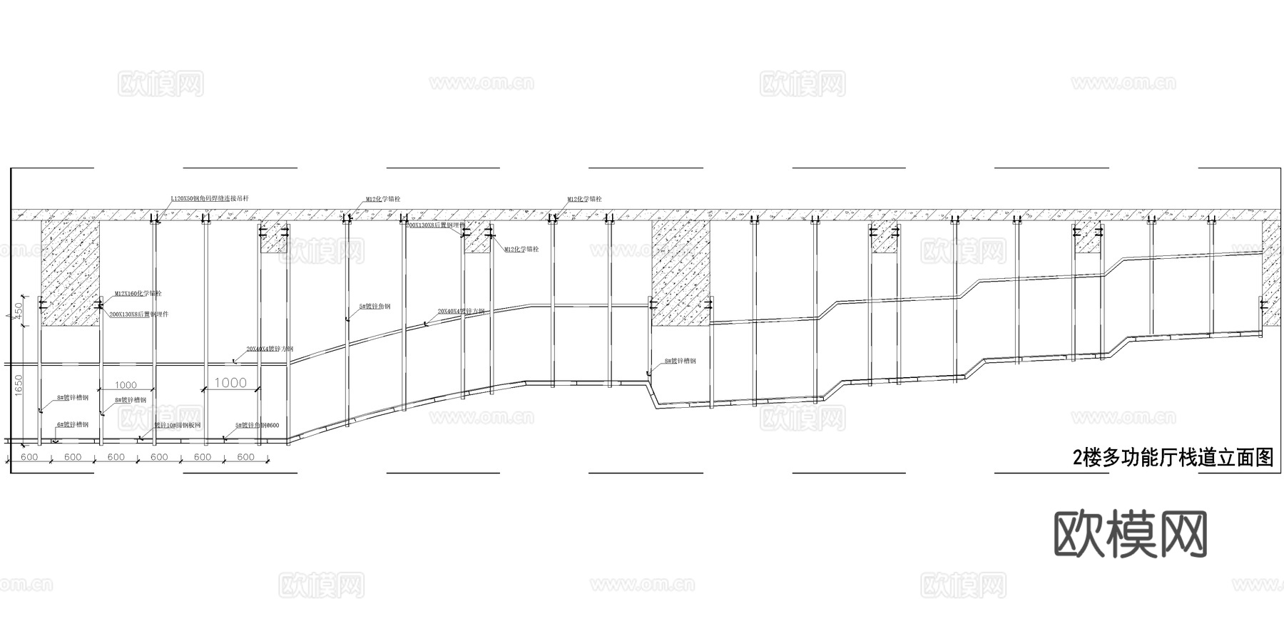 吊顶天花检修马道栈道节点CAD施工图cad施工图
