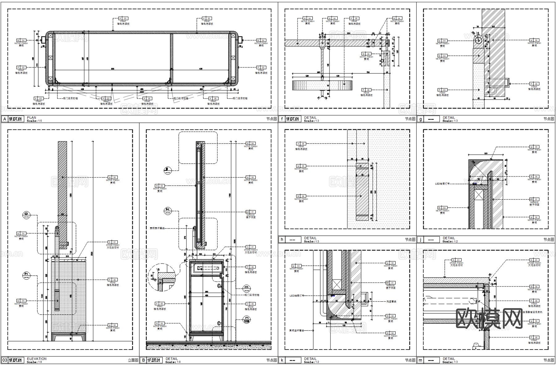 玄关背景造型墙、入户玄关鞋柜详图、玄关端景墙柜子、鞋柜节点cad施工图
