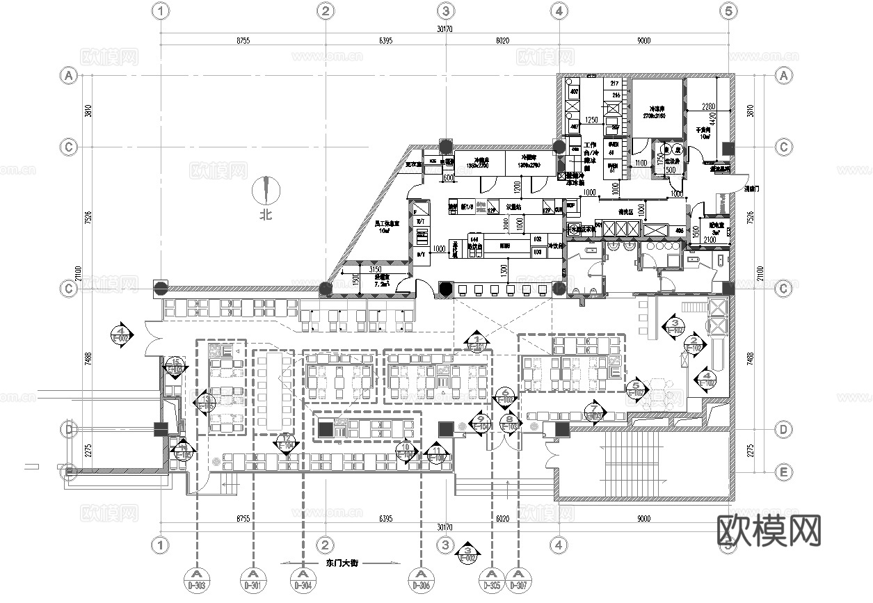 肯德基 汉堡店 最新全套施工图合集cad施工图