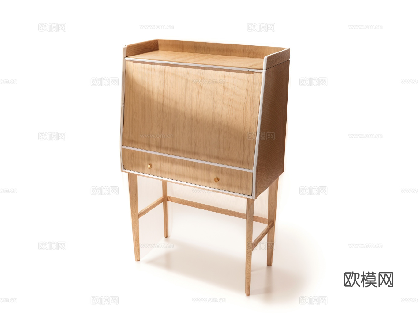 民宿风收纳柜su模型