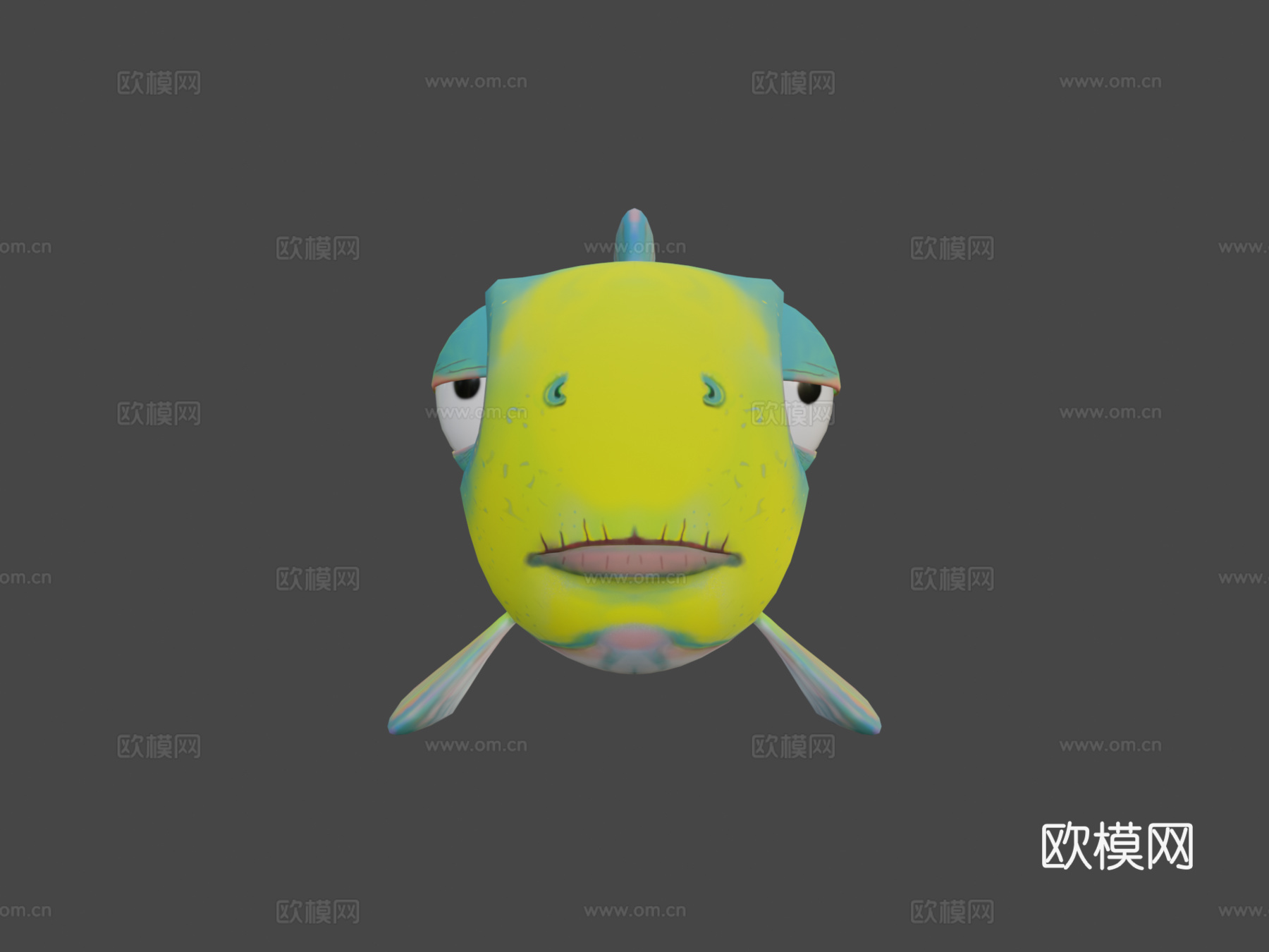 菲克斯鱼风格化3d模型下载（渲染图5）