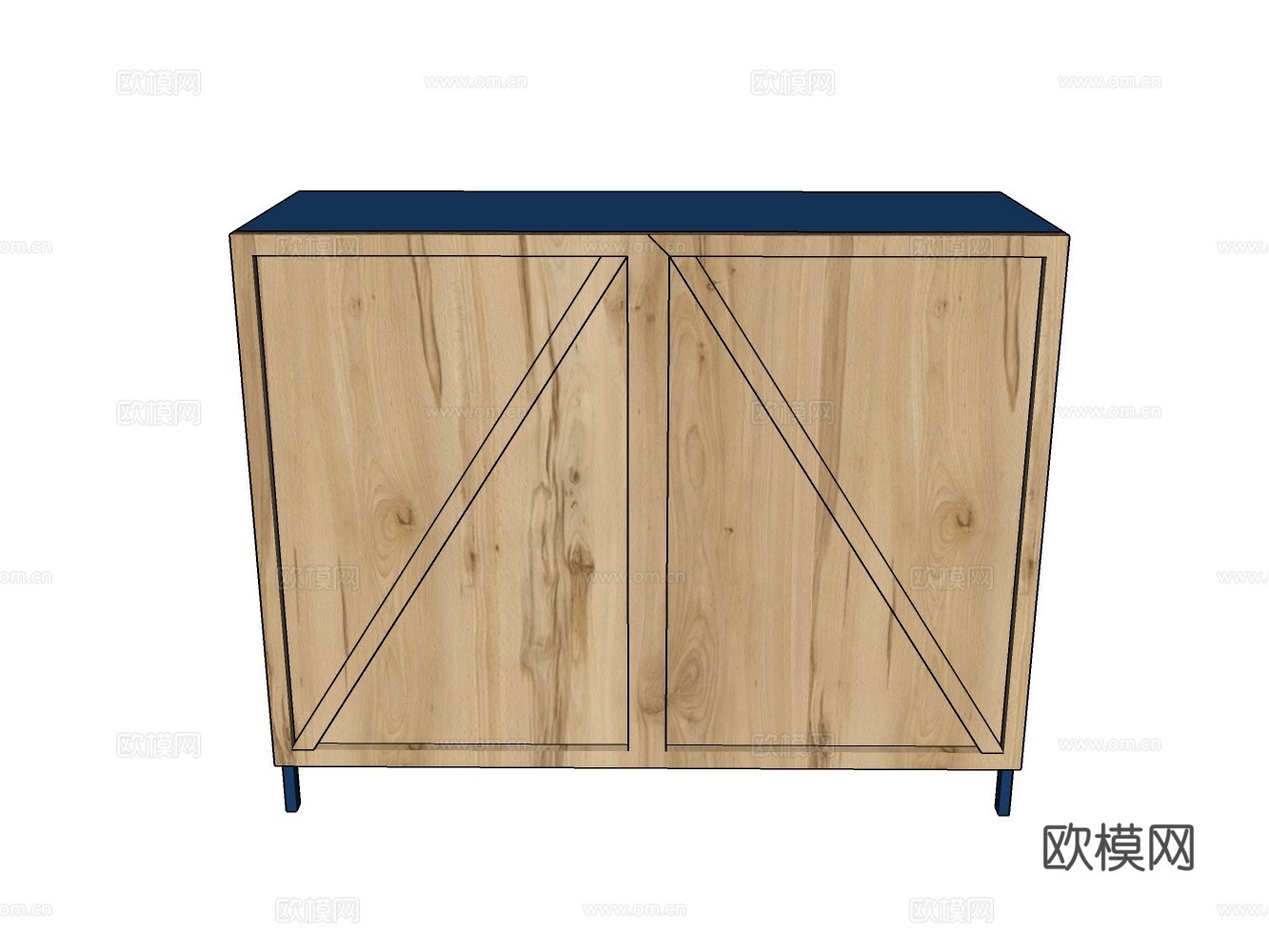 民宿风收纳柜su模型