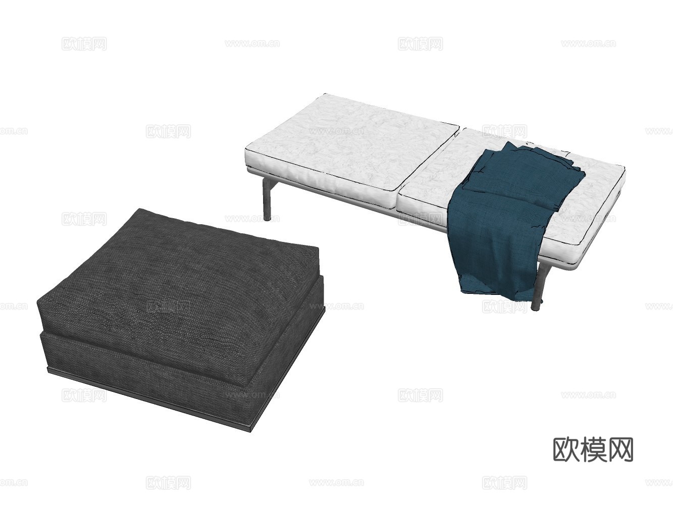 懒人沙发su模型