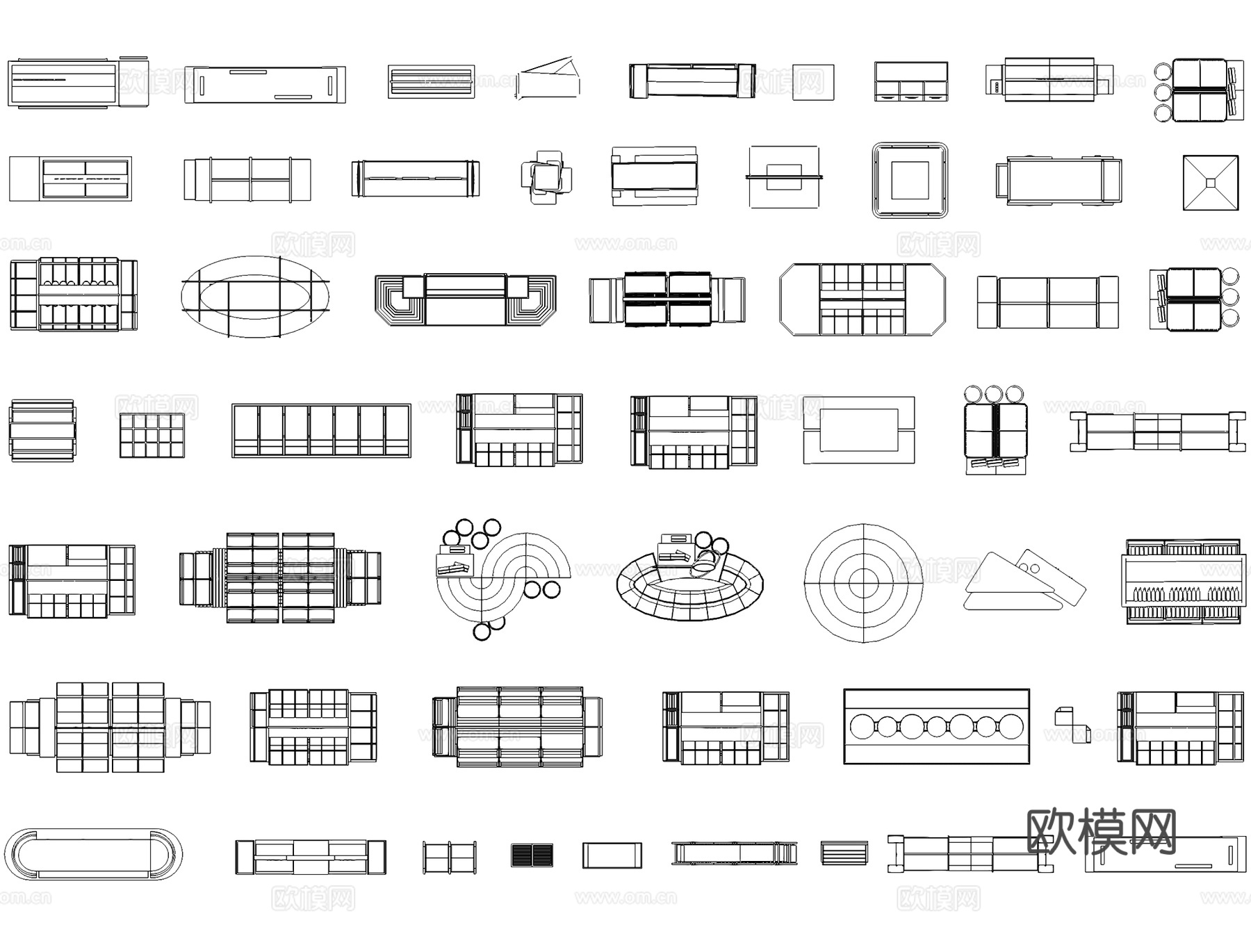 货架柜台展台展柜专柜图块图库CAD施工图集 8套cad施工图