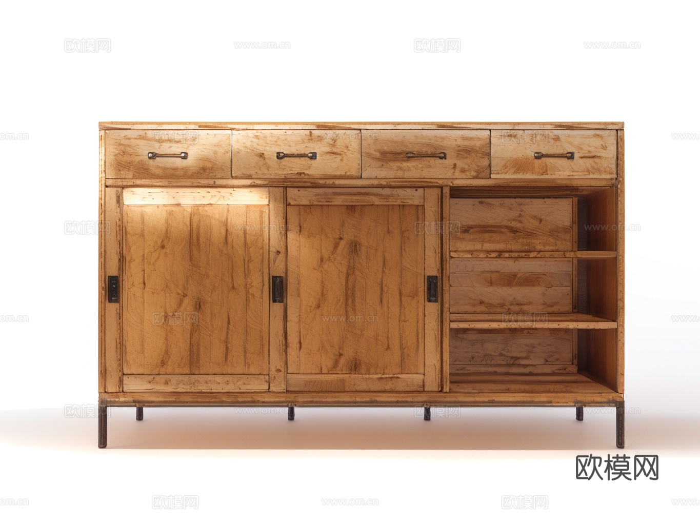 民宿风收纳柜su模型