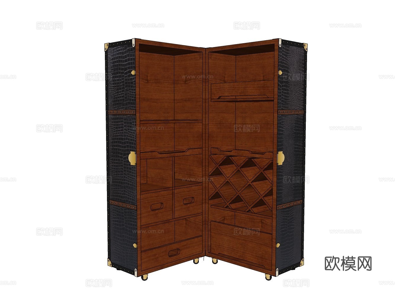 民宿风收纳柜su模型