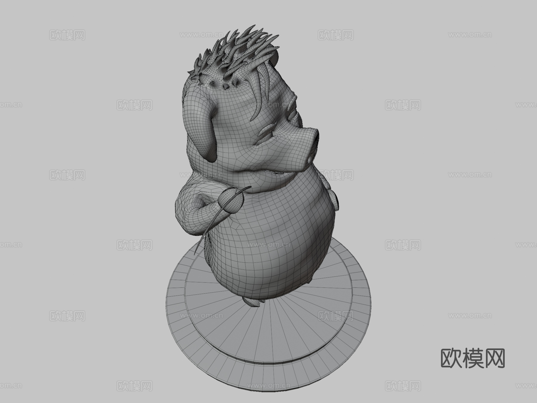 猪山姆3d模型下载（渲染图3）