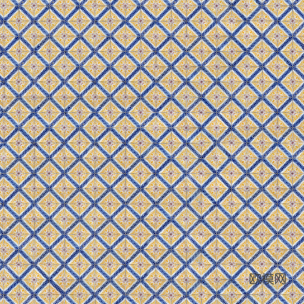 复古经典，民族风几何植物花纹图案花砖瓷砖18