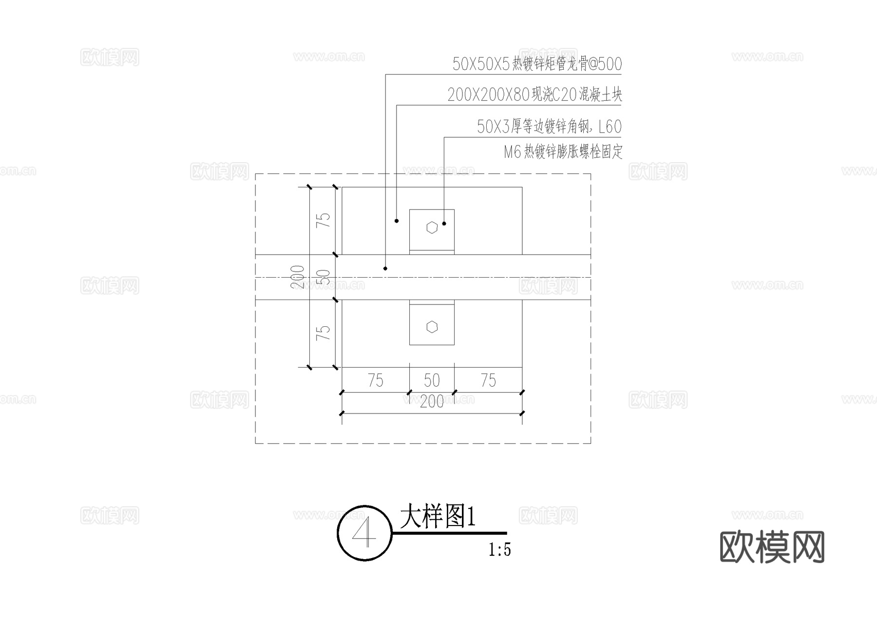 木平台 CAD施工图cad施工图