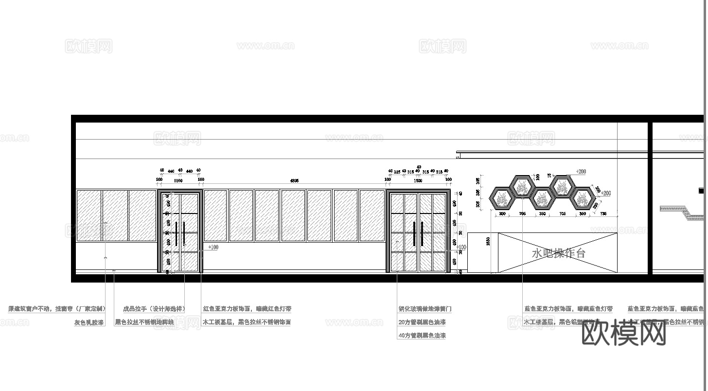600平电竞网咖 最新全套施工图cad施工图