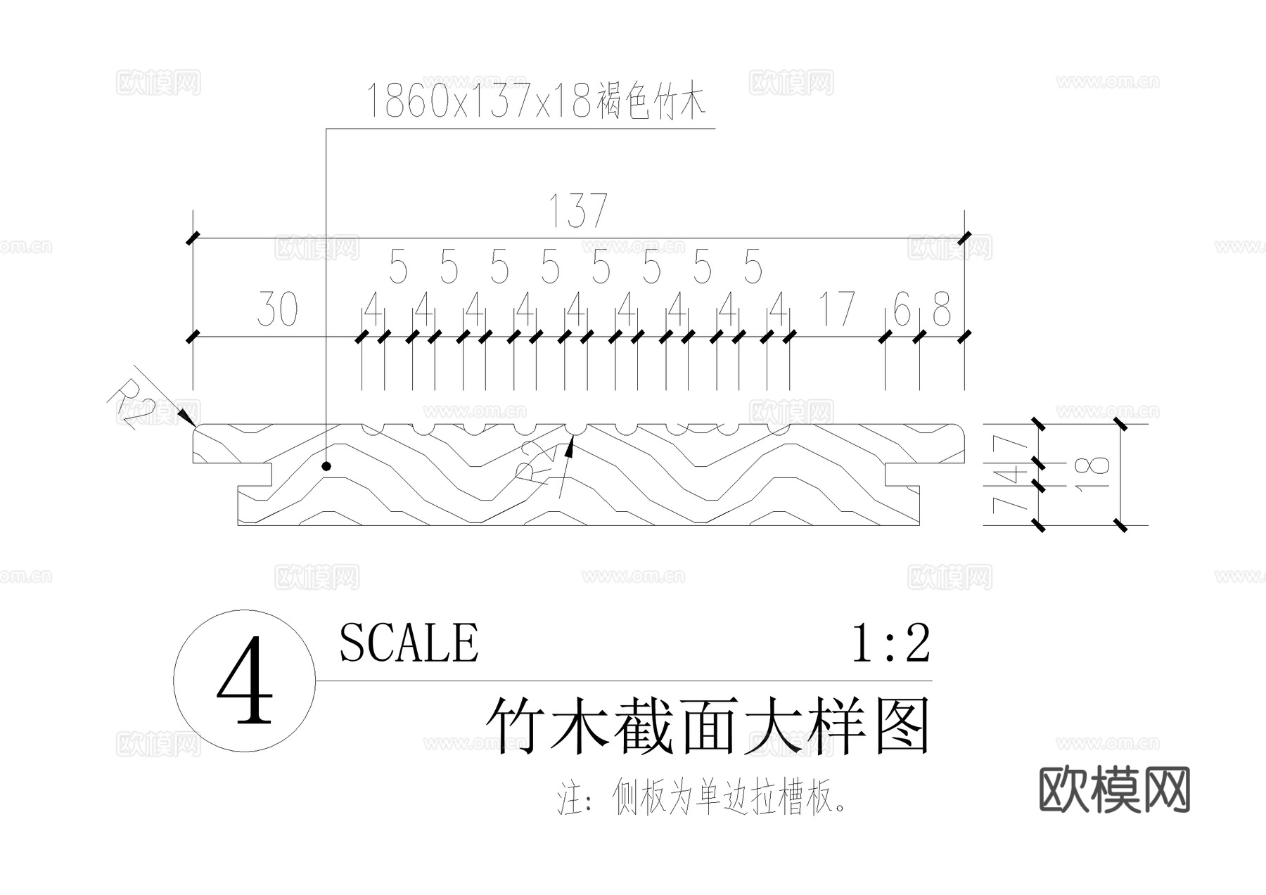 木平台 竹木平台 CAD施工图cad施工图