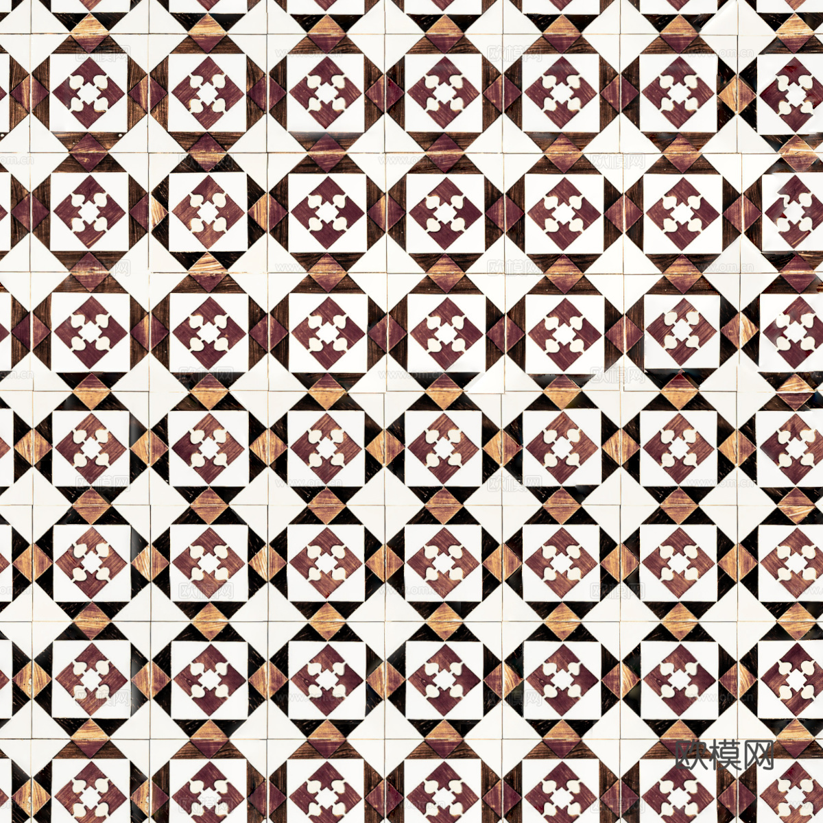 复古经典，民族风几何植物花纹图案花砖瓷砖32