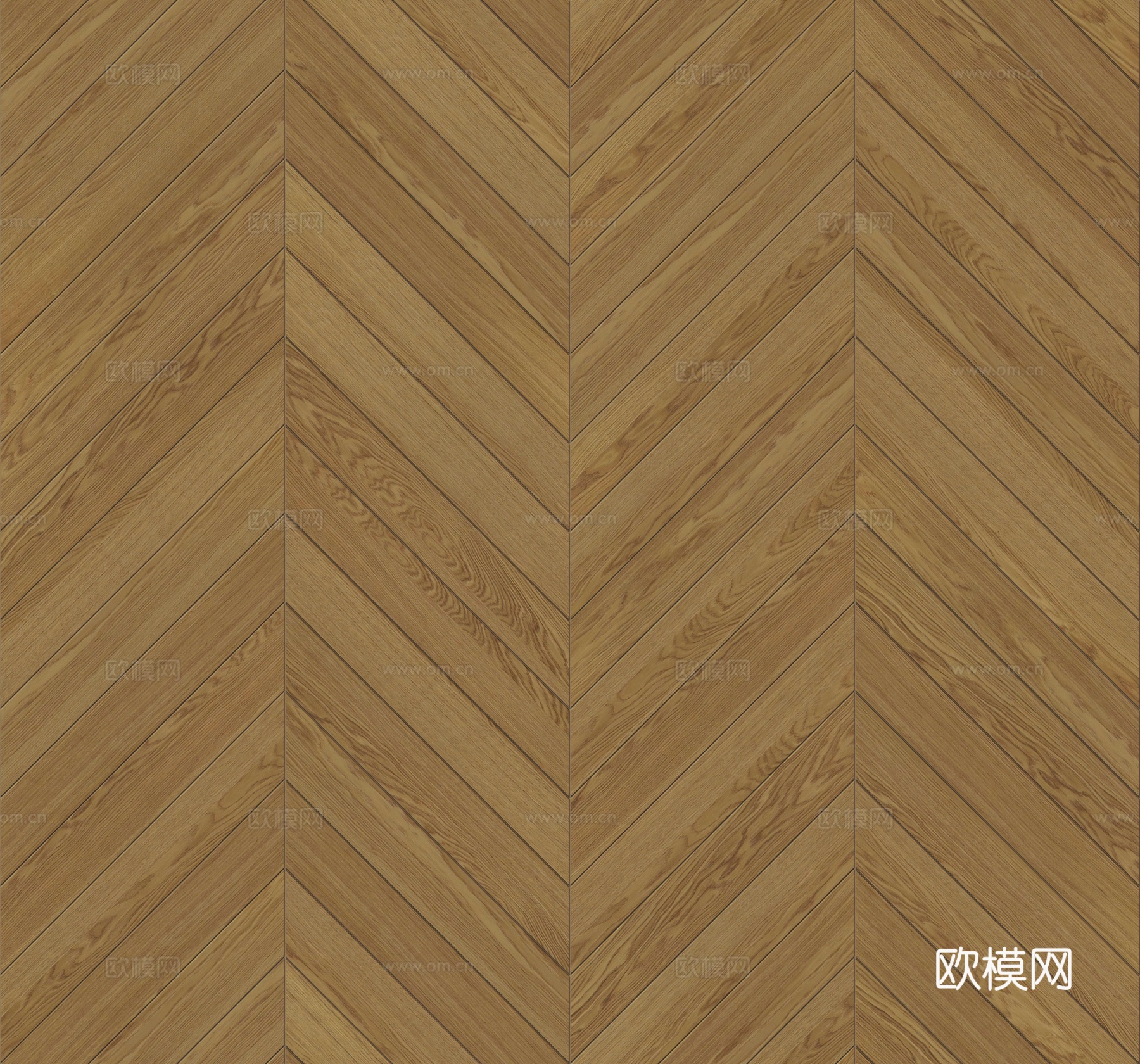 鱼骨纹齐缝原木色实木地板49