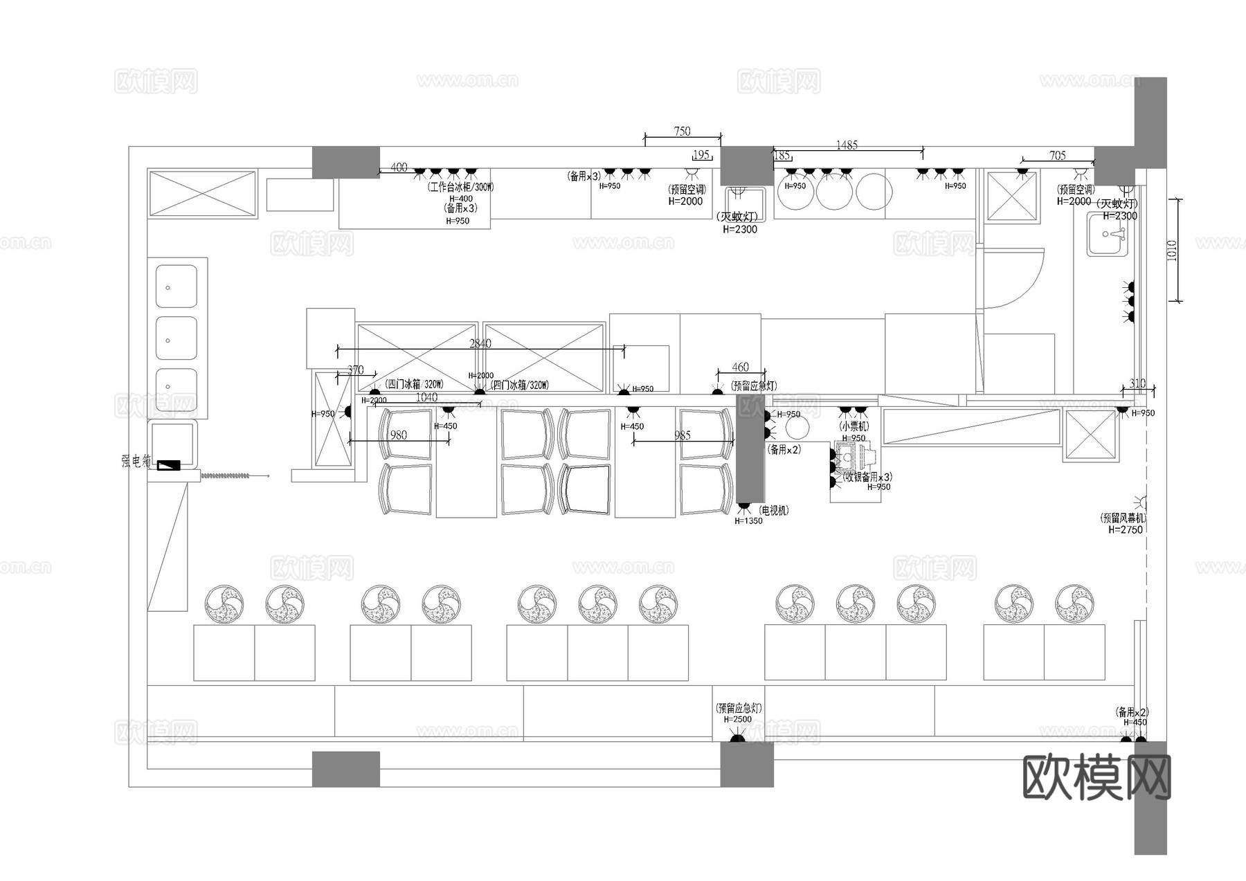 面馆 最新全套施工图合集cad施工图