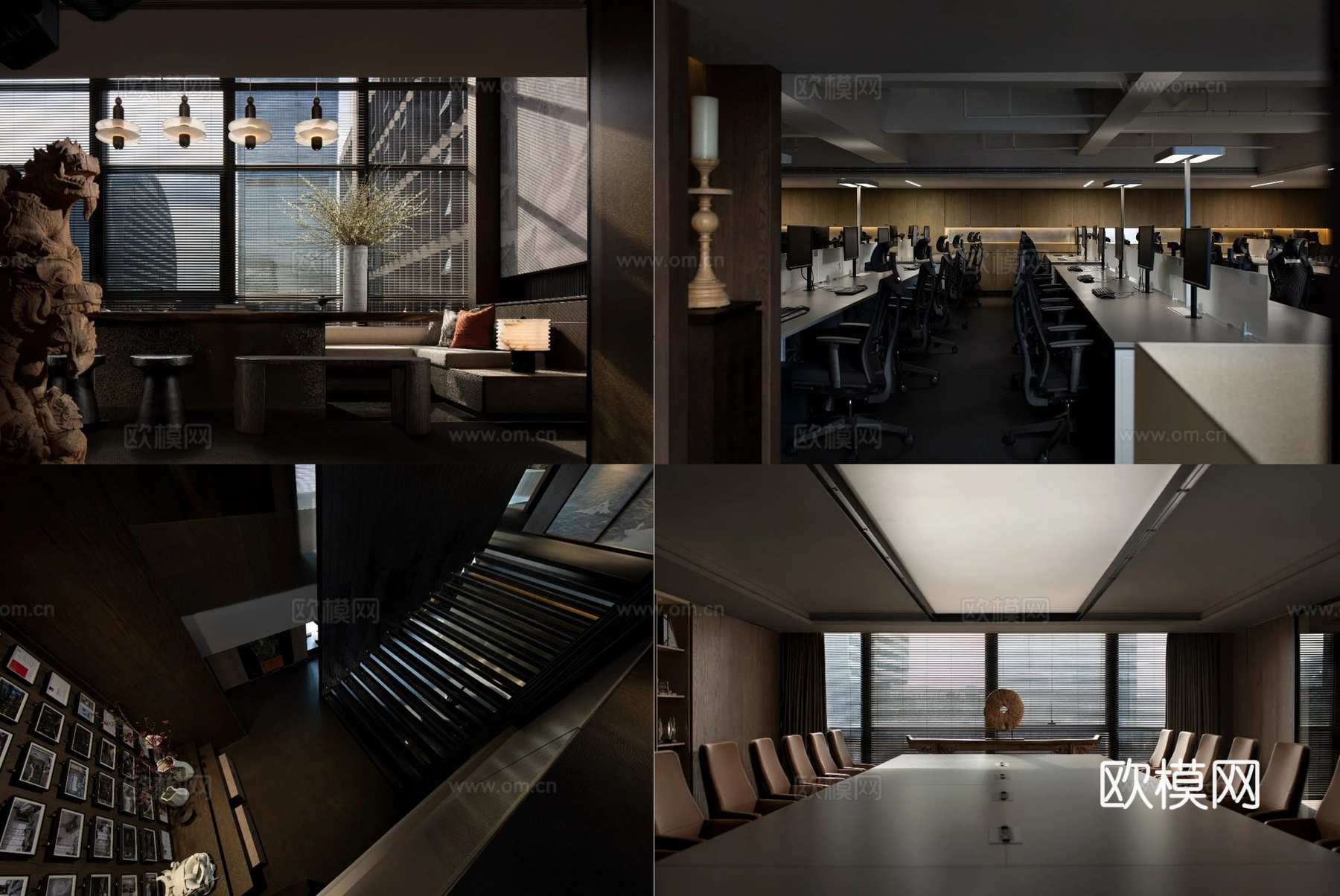 2000㎡设计公司办公室丨施工图丨实景摄影cad施工图