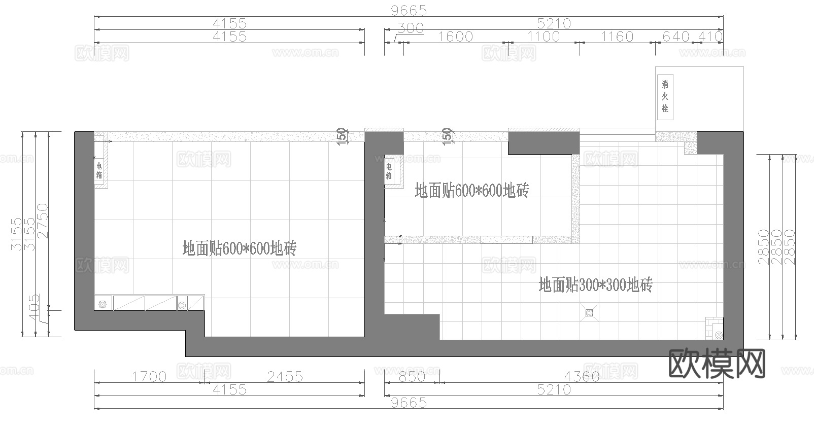 小面馆 最新全套施工图cad施工图