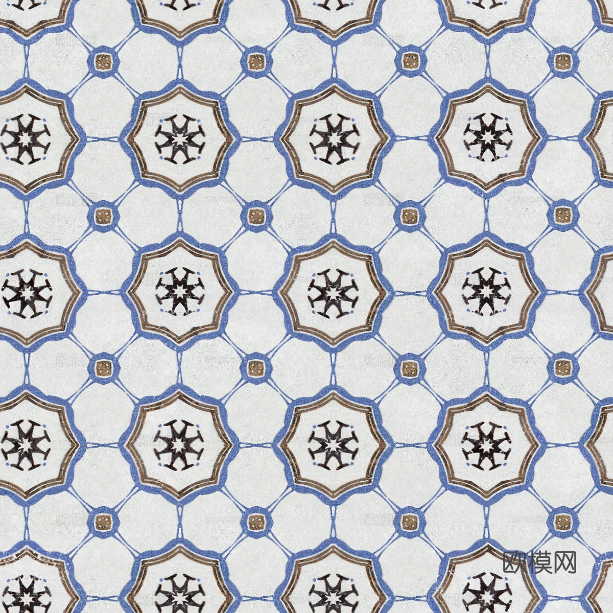 复古经典，民族风几何植物花纹图案花砖瓷砖182