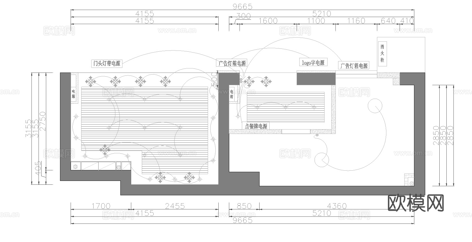 小面馆 最新全套施工图cad施工图