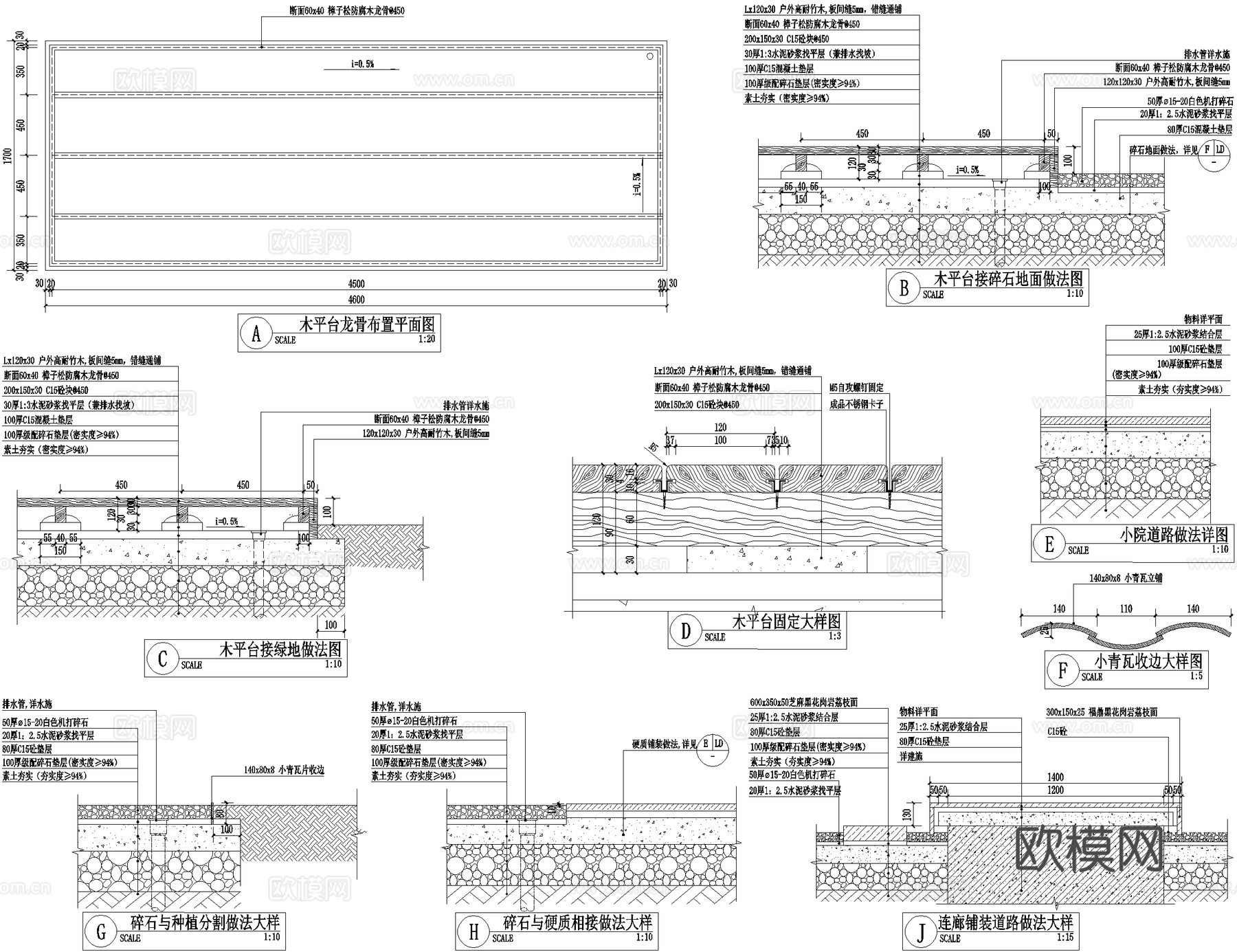 木平台 相接cad施工图