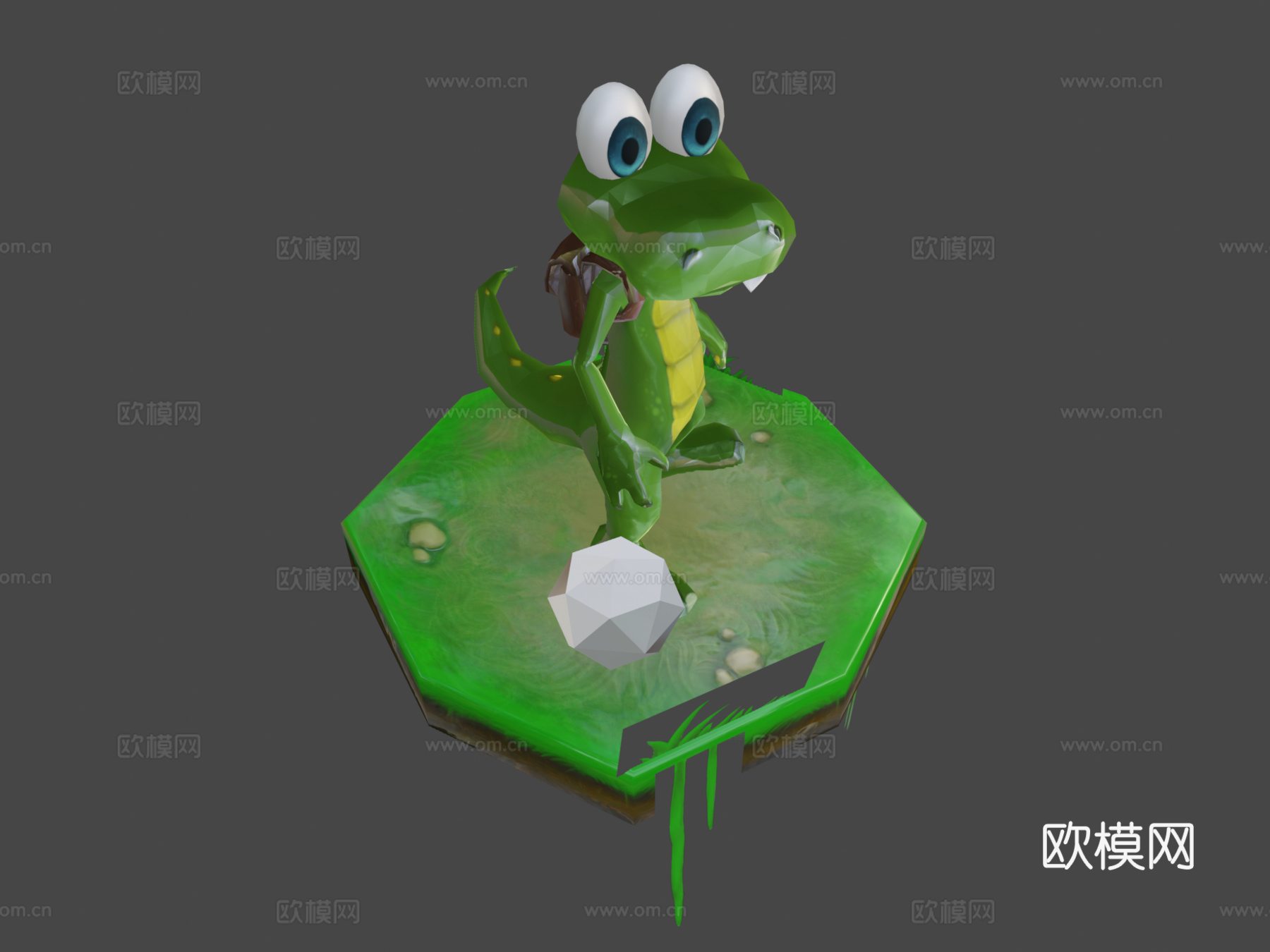 鳄鱼3d模型下载（渲染图8）