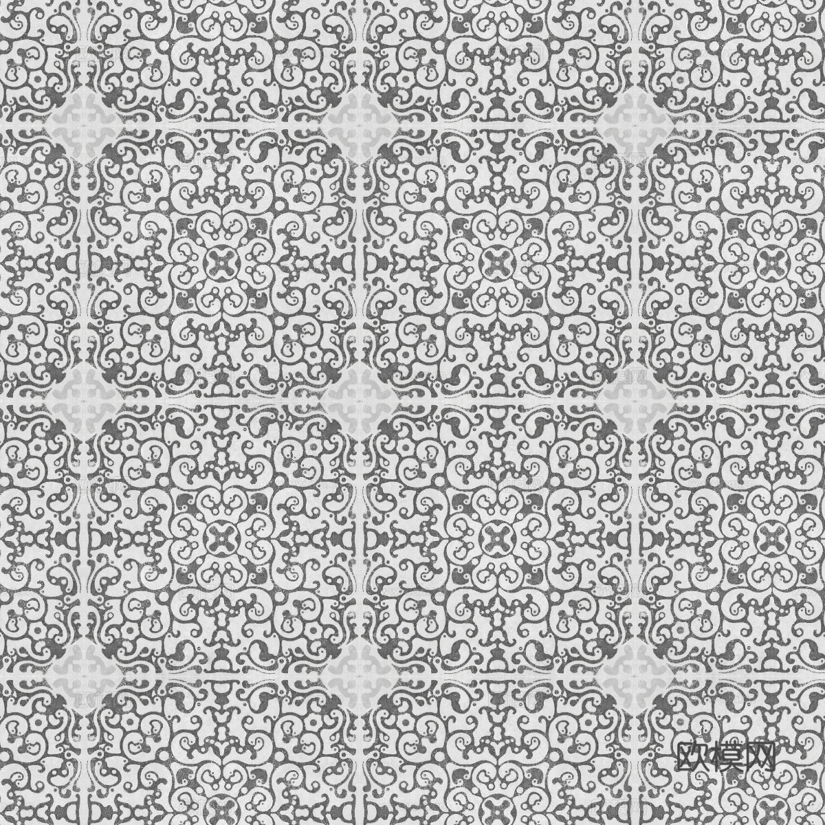 复古经典，民族风几何植物花纹图案花砖瓷砖216