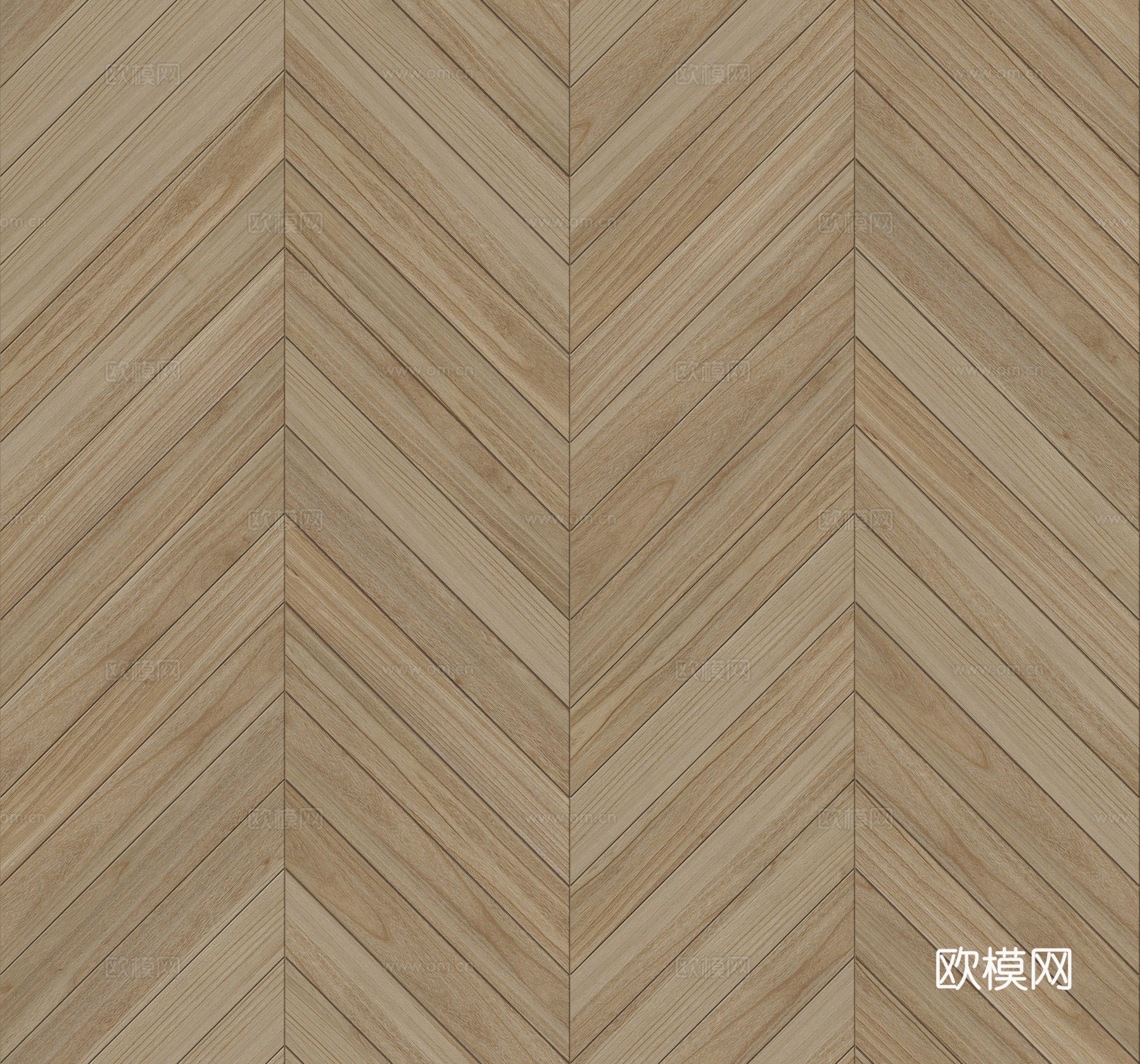 鱼骨纹齐缝原木色实木地板34