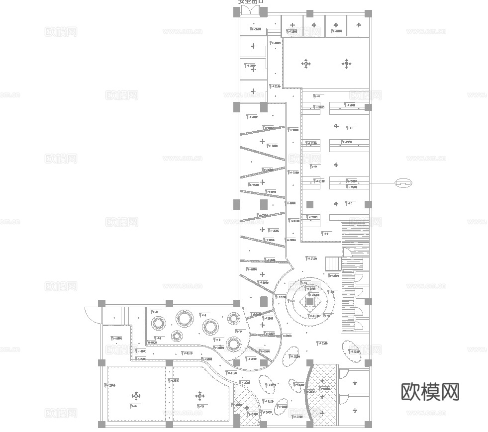 600平电竞网咖 最新全套施工图cad施工图