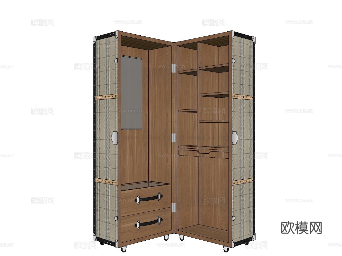 民宿风收纳柜su模型