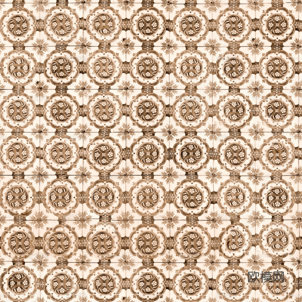 复古经典，民族风几何植物花纹图案花砖瓷砖22