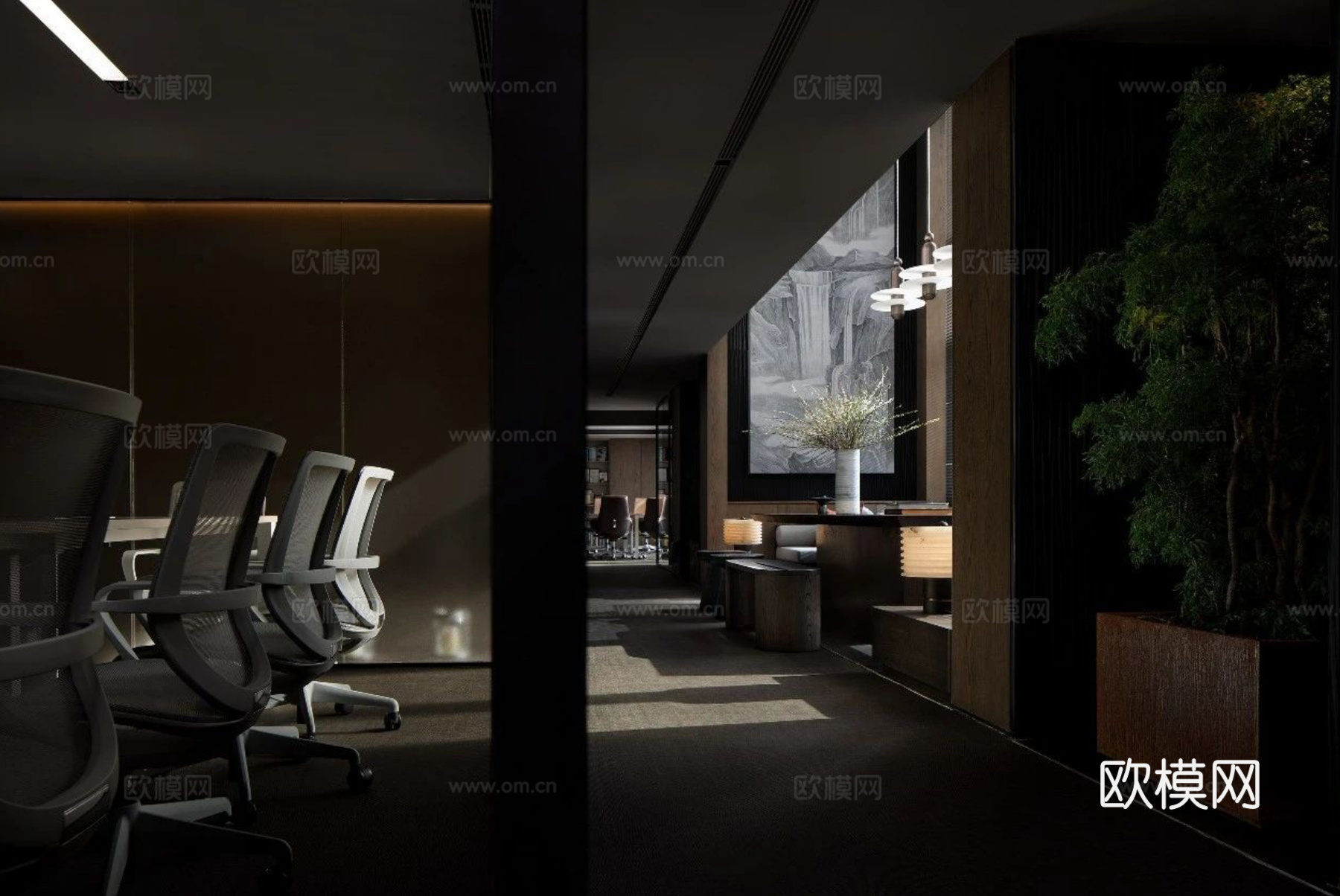 2000㎡设计公司办公室丨施工图丨实景摄影cad施工图