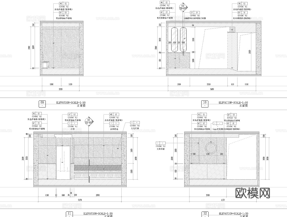 炸鸡小吃店 最新全套施工图设计cad施工图