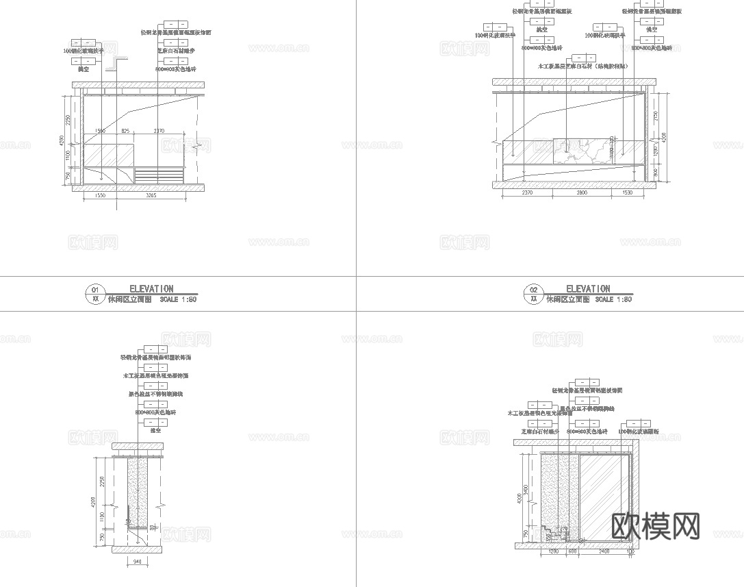 电竞网咖 最新全套施工图cad施工图