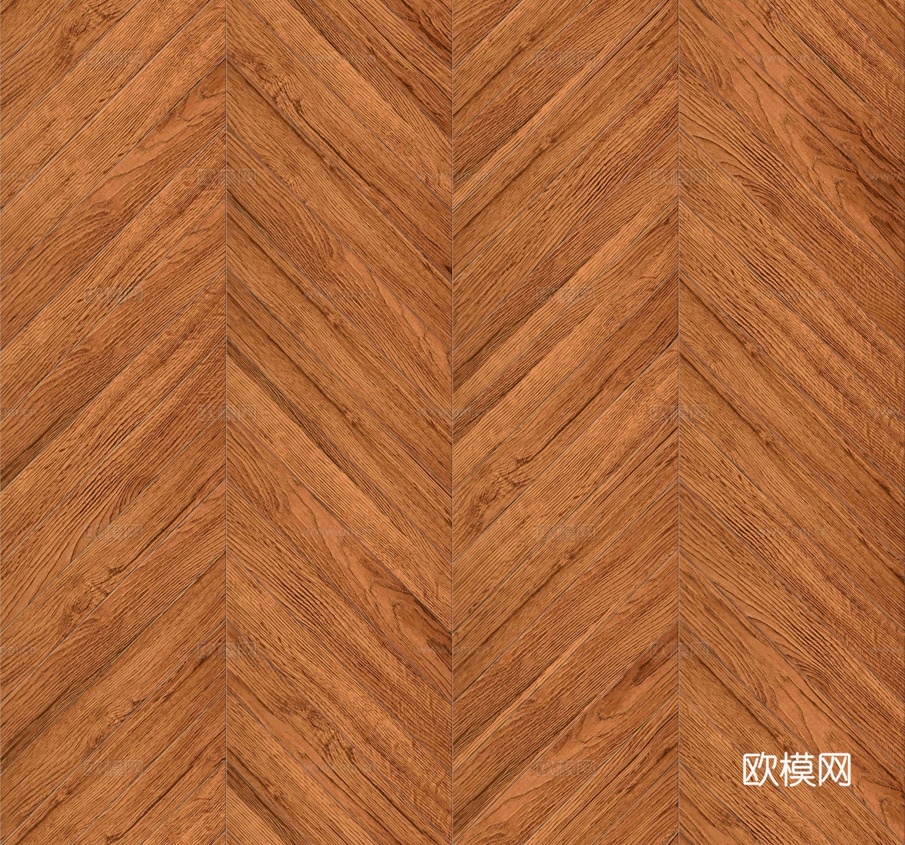 鱼骨纹齐缝原木色实木地板147