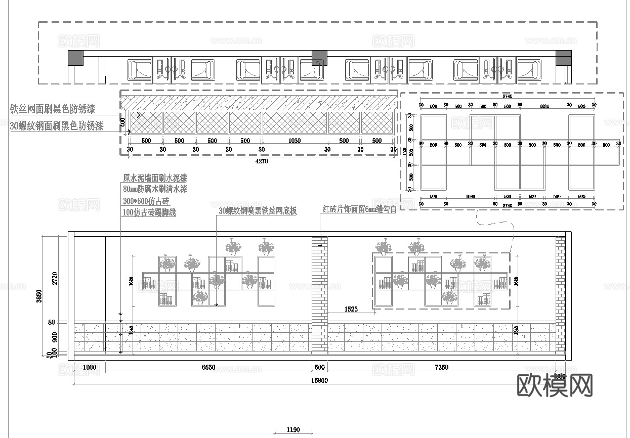 电竞网咖 最新全套施工图cad施工图
